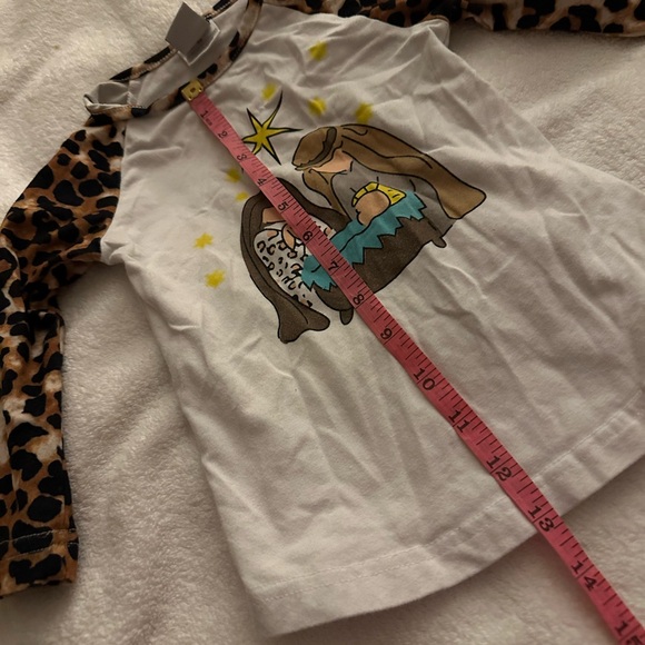 Dash of Glitter manager scene Christmas 2 piece outfit flare legs XS cheetah - Picture 7 of 10